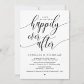 結婚式の秘密の誓い、幸せな結婚後のパーティー 招待状 (正面)