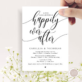 結婚式の秘密の誓い、幸せな結婚後のパーティー 招待状