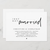 結婚式の秘密の誓い、結婚したお知らせ 招待状 (正面/裏面)