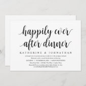 結婚式の秘密の逃避行、ハッピーエバーアフター・ディナー・ダンス 招待状 (正面/裏面)