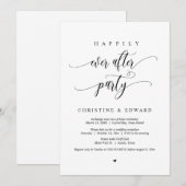結婚式の秘密挙式、ハッピーエバーアフターパーティーの招待状 招待状 (正面/裏面)