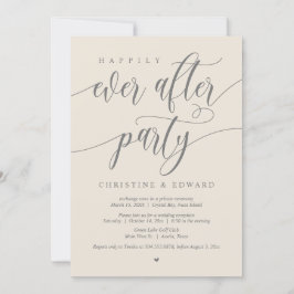 結婚式の秘密挙式、ハッピーエバーアフターパーティー 招待状