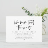 結婚式の秘密挙式、 私たちは結婚しました 招待状 (スタンド正面)