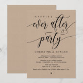 結婚式の秘密結婚, ハッピーエバーアフターパーティー, クラフト 招待状 (正面/裏面)