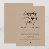 結婚式の秘密結婚、幸せな結婚パーティー、クラフト 招待状 (正面/裏面)