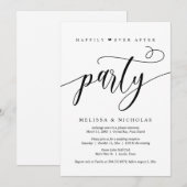 結婚式の秘密結婚、幸せな結婚パーティー 招待状 (正面/裏面)