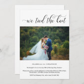 結婚式の結婚の駆け落ちの発表の招待状 サンキューカード (正面/裏面)