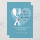 結婚式の結婚式のリハーサルの夕食のパーティの招待状 招待状 (正面/裏面)