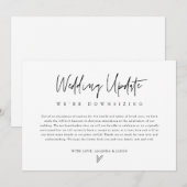 結婚式の縮小, 現代の結婚式の変化, COVID 案内状 (正面/裏面)
