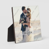 結婚式の肖像 | モノグラムQRコード フォトプラーク (正面)