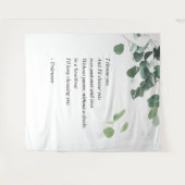 結婚式の背景タペストリー 水彩 エucalyptus タペストリー (正面(横))