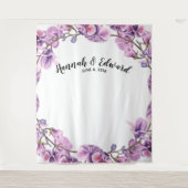 結婚式の背景幕、写真の支柱、植物のカスタム タペストリー (正面)