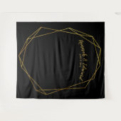 結婚式の背景、写真小道具、カスタム幾何学 タペストリー (正面(横))