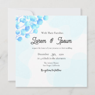 結婚式の色 花 招待状 カード デザイン テンプレート