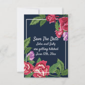 結婚式の花の日付を保存 (裏面)