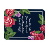 結婚式の花の日付を保存 マグネット (横)