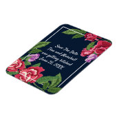 結婚式の花の日付を保存 マグネット (左側)