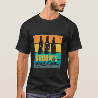 結婚式の花婿と友人たちとビール瓶のパーティー 独身最後の夜 Tシャツ