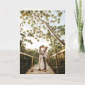 結婚式の花嫁と新郎の写真の感謝カード プログラム (裏面)