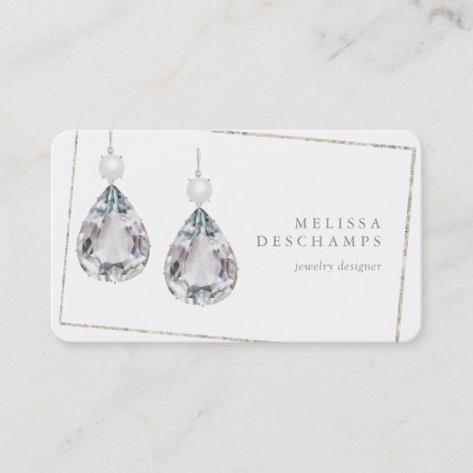 結婚式の花嫁のジュエリーの付属品のダイヤモンドのイヤリング 名刺 (正面)