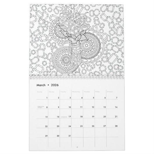 結婚式の花嫁の新婦付添人色パーソナライズなこれ カレンダー (3月 2026)