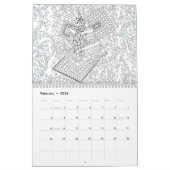 結婚式の花嫁の新婦付添人色パーソナライズなこれ カレンダー (2月 2026)