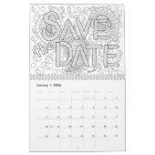 結婚式の花嫁の新婦付添人色パーソナライズなこれ カレンダー (1月 2026)