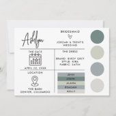 結婚式の花嫁の詳細が編集可能なカード 招待状 (正面)