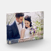 結婚式の花嫁及び新郎の一流の日付の写真のブロック フォトブロック (左)