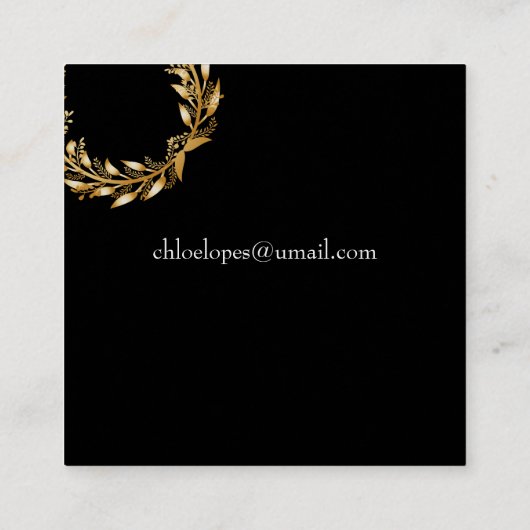 結婚式の花屋 スクエア名刺 (裏面)