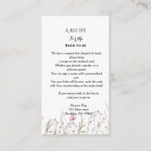 結婚式の花束のプレゼントリクエストカード