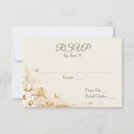 結婚式の花束　アイボリー　RSVP 出欠カード