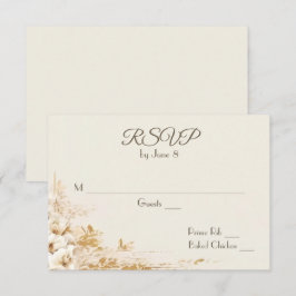 結婚式の花束 アイボリー RSVP 出欠カード