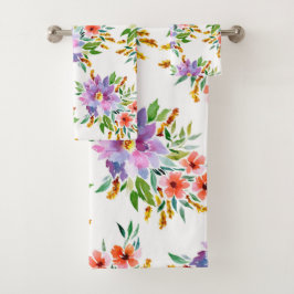 結婚式の花柄 バスタオルセット