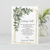 結婚式の花緑の葉よくカードを望む 招待状 (スタンド正面)
