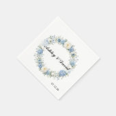 結婚式の花輪ペーパーナプキン スタンダードカクテルナプキン (角)