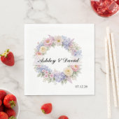 結婚式の花輪ペーパーナプキン スタンダードランチョンナプキン (インサイチュ)