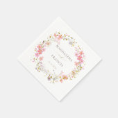 結婚式の花輪 スタンダードカクテルナプキン (角)