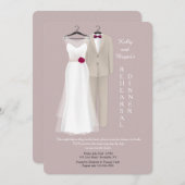 結婚式の衣装招待状 招待状 (正面/裏面)