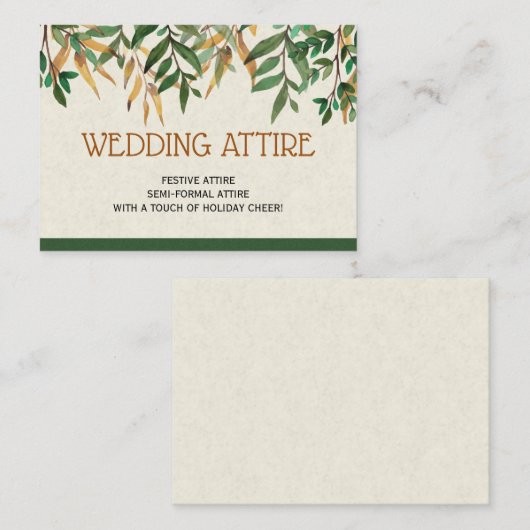 結婚式の装い エンクロージャーカード (正面/裏面)