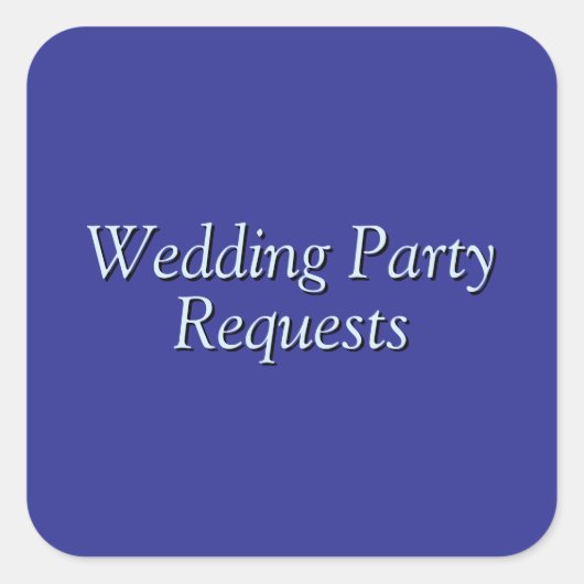 結婚式の要望 スクエアシール (正面)