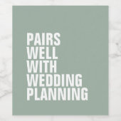 結婚式の計画とよく合うユーモアのある花嫁 ワインラベル (シングルラベル)