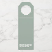 結婚式の計画とよく合う面白い花嫁へのプレゼント ボトルネックタグ (裏面)