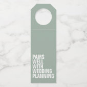 結婚式の計画にぴったりのユーモアのあるギフト ボトルネックタグ (正面)