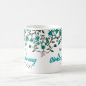 結婚式の計画のマグ、青緑の調子 コーヒーマグカップ (中央)
