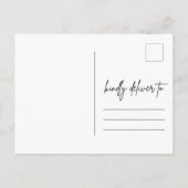 結婚式の計画変更のお知らせ 保存日付 案内ポストカード (裏面)