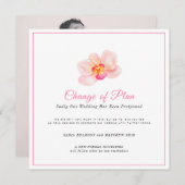 結婚式の計画変更延期のご案内 蘭の花 セーブザデート (正面/裏面)