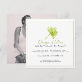 結婚式の計画変更延期のパームリーフ セーブザデート