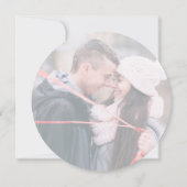 結婚式の計画変更　延期　ネイビーブルー セーブザデート (裏面)