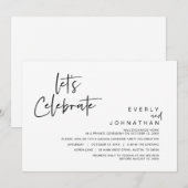 結婚式の記念に、特別な少人数パーティーを祝おう 招待状 (正面/裏面)